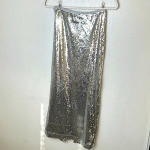 En Saison Silver Skirt | Size XS